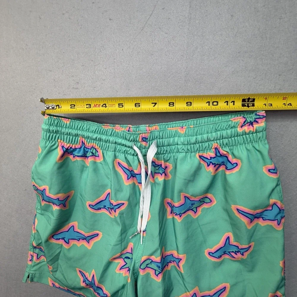 Chubbies The Apex Swimmers Swim Trunks Shark Neon Glades Mint Small S 5.5